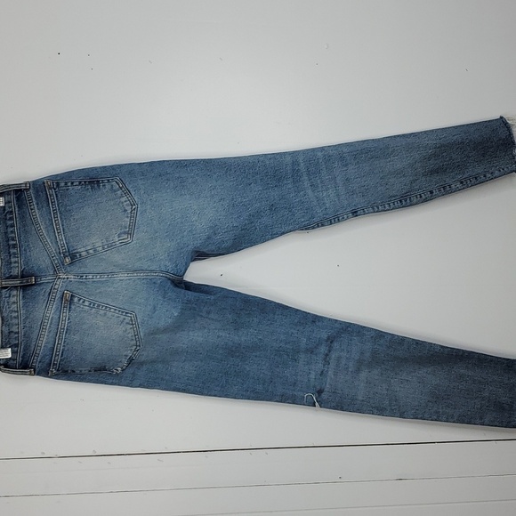 We The Free Skinny Jeans Ripped Knee Raw Hem High Rise Ankle Button Fly Women 26 - Picture 2 of 11